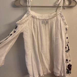 White off the shoulder top